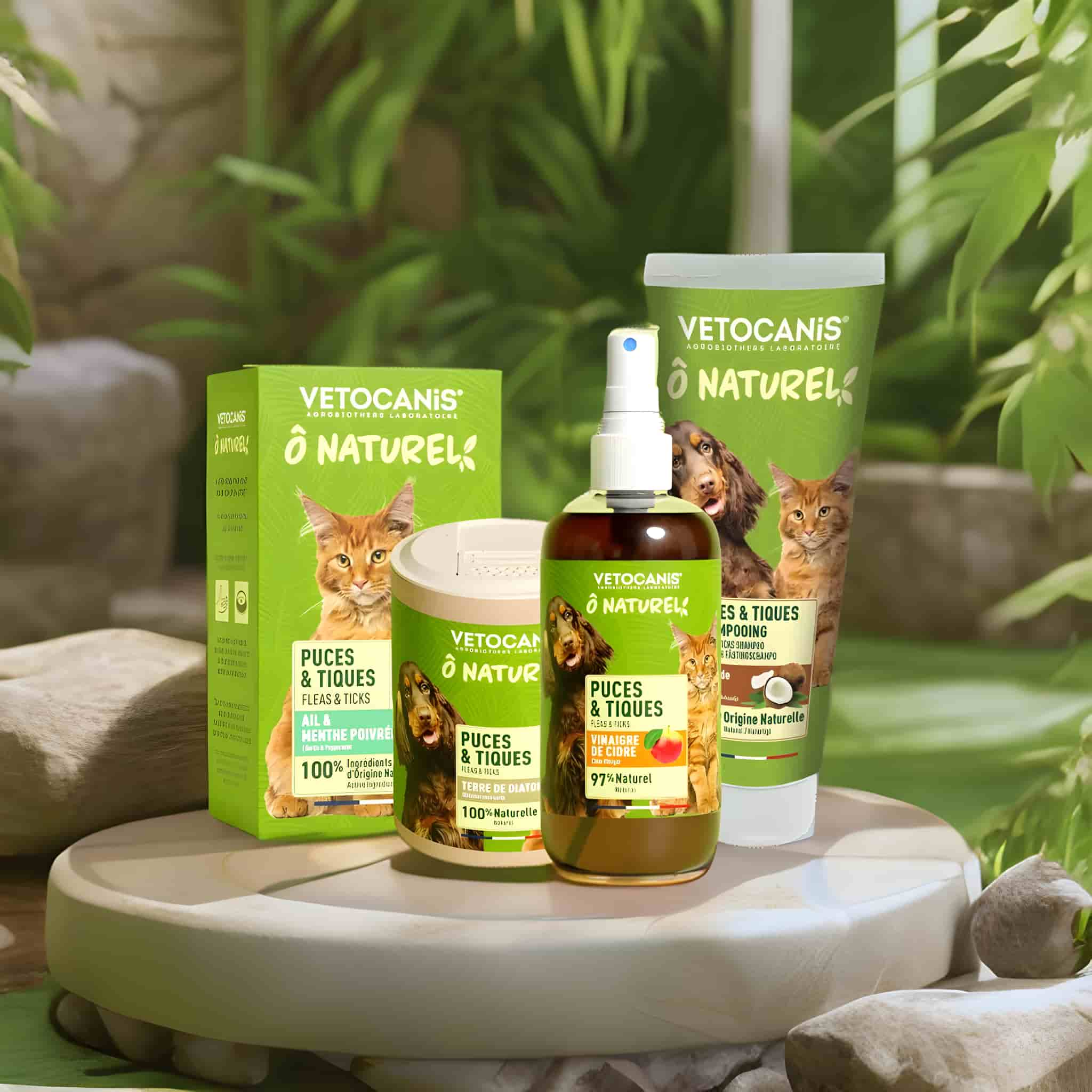 kit puces et tiques naturel chat Vetocanis