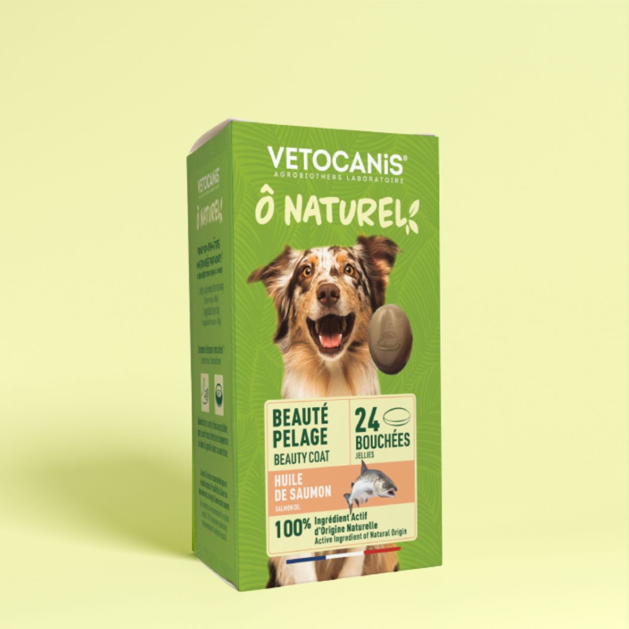 Bouchées Beauté Pelage pour chien, à l'huile de Saumon - vetocanis