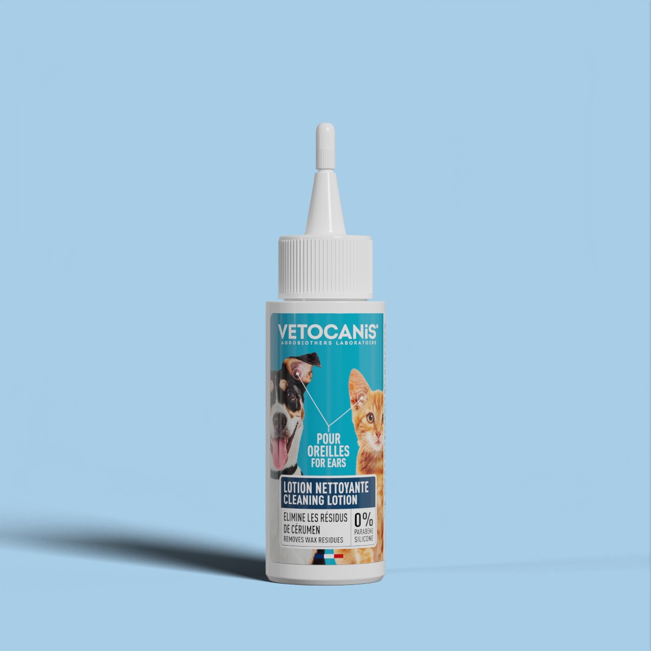 Soin nettoyant oreilles pour chien et chat Biodène – 100 ml